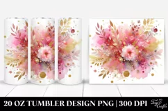 Pinkish Watercolor Splash | 20 oz Tumbler Product Image 1