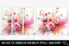 Pinkish Watercolor Splash | 20 oz Tumbler Product Image 1