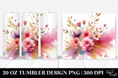 Pinkish Watercolor Splash | 20 oz Tumbler Product Image 1