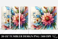 Glossy Dahlia Stained | 20 oz Tumbler Product Image 1