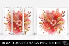 Colorful Redish Watercolor Background with Golden Foil | 20 Product Image 1