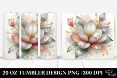 Shiny Magnolia with Golden Insertions | 20 oz Tumbler Product Image 1