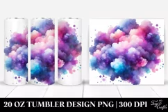 Purple Watercolor Cloud | 20 oz Tumbler Product Image 1