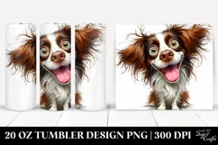 Cute Crazy Watercolor Brittany | 20 Oz Tumbler Product Image 1