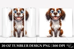 Cute Crazy Looking Brittany | 20 Oz Tumbler Product Image 1