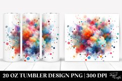 Colorful Watercolor Particles | 20 Oz Tumbler Product Image 1