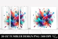 Colorful Watercolor Particles | 20 Oz Tumbler Product Image 1