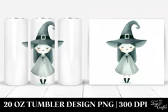 Whimsical Witch Watercolor | 20 oz Tumbler Product Image 1