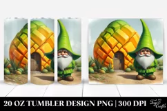Colorful Gnome in Front of Mango House | 20 oz Tumbler Product Image 1