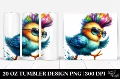 Funny Revolted Baby Chicken, Transparent 20 Oz Tumbler Product Image 1