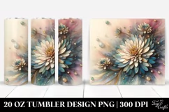 Abstract Stained Chrysanthemum | 20 oz Tumbler Product Image 1