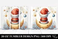 Cute Vibrant Santa Winter Moon | 20 oz Tumbler Product Image 1