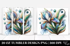 Wooden Stained Iris | 20 Oz Tumbler Product Image 1