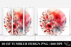 Colorful Redish Watercolor Background | 20 Oz Tumbler Product Image 1