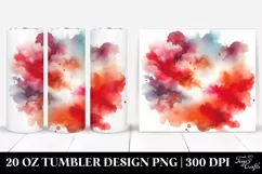 Colorful Redish Watercolor Background with Golden Foil | 20 Product Image 1