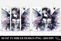 Washed Watercolor Gothic Fairy | 20 oz Tumbler Product Image 1
