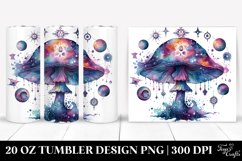 Magical Celestial Mushroom Sublimation Clipart Product Image 1