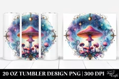 Vibrant Magical Celestial Mushroom 20 Oz Tumbler Product Image 1