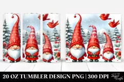 Watercolor Christmas Gnomes in Winter, High-Res 20 Oz Product Image 1