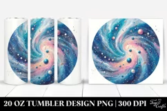 Colorful Glittery Blue Stains | 20 Oz Tumbler Product Image 1