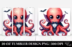 Funny Watercolor Octopus Vampire Sticker Tumbler | 20 Oz Product Image 1