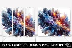 Glossy Cosmos Watercolor Splash | 20 Oz Tumbler Product Image 1
