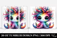 Colorful Layered Watercolor Cute Baby Octopus | 20 Oz Product Image 1