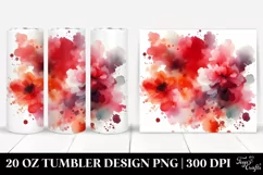 Colorful Redish Watercolor Background | 20 Oz Tumbler Product Image 1