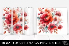 Colorful Redish Watercolor Background | 20 Oz Tumbler Product Image 1