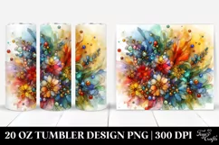 Colorful Stained Marigold Design | 20 oz Tumbler Product Image 1