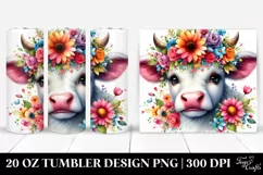 Cute Vibrant Cow | 20 oz Tumbler Product Image 1