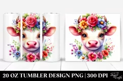 Cute Vibrant Cow | 20 oz Tumbler Product Image 1