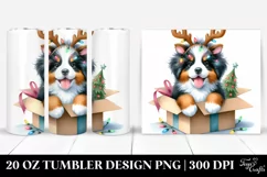 Cute Winter Bernese Mountain Dog with Christmas Gifts PNG Product Image 1