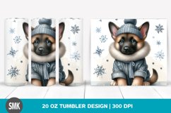 Cute Baby Malinois Dressed for Winter | 20 oz Tumbler Product Image 1