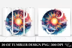Colorful Layered Sun | 20 Oz Tumbler Product Image 1
