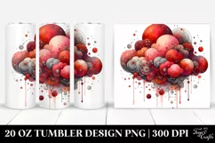 Colorful Redish Watercolor Cloud | 20 Oz Tumbler Product Image 1