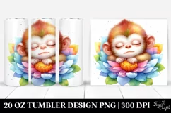 Colorful Baby Monkey Sleeping | 20 Oz Tumbler Product Image 1