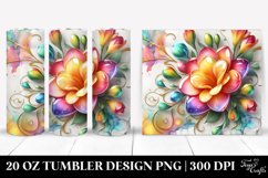 Colorful Freesia Watercolor Tumbler | 20 Oz Tumbler Product Image 1