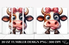 Crazy Funny Cow Portrait Bow | 20 Oz Tumbler Product Image 1