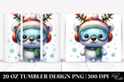 Expressive Polar Bear with Sky Goggles PNG Product Image 1
