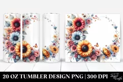 Colorful Floral Frame | 20 oz Tumbler Product Image 1