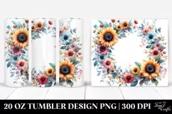Colorful Floral Frame | 20 oz Tumbler Product Image 1