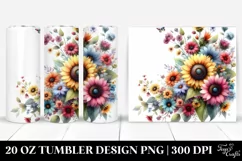 Colorful Floral Frame | 20 oz Tumbler Product Image 1