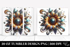 Shiny Sunflower Watercolor Tumbler Product Image 1