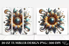 Shiny Sunflower Watercolor Tumbler Product Image 1