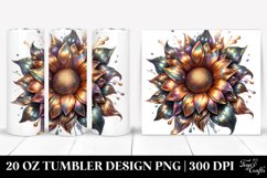 Shiny Sunflower Watercolor Tumbler Product Image 1