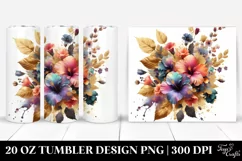 Colorfull Hibiscus Splash | 20 Oz Tumbler Product Image 1