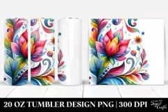 Vibrant Colorfull Flower | 20 Oz Tumbler Product Image 1