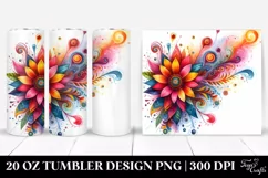 Vibrant Colorfull Flower | 20 Oz Tumbler Product Image 1