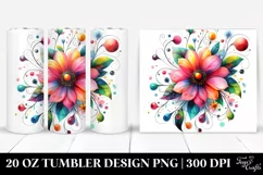 Vibrant Colorfull Flower | 20 Oz Tumbler Product Image 1